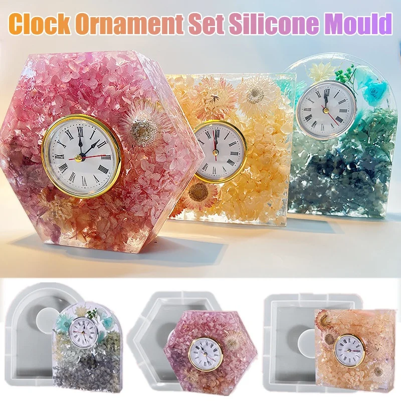 Silicone Epoxy Resin Molds Set - Juego de adornos de reloj, molde
