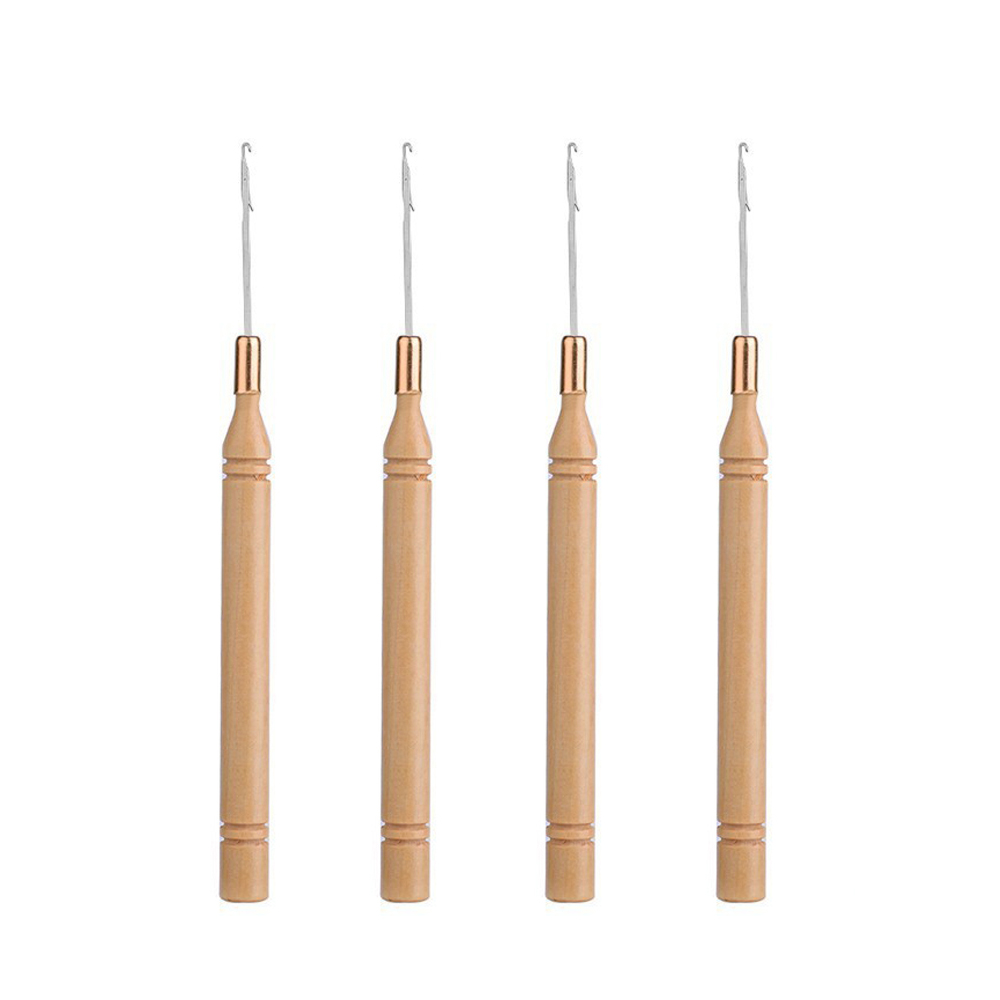 Wooden Crochet Hooks Ergonomic Handle - Aguja ergonómica con mango de madera