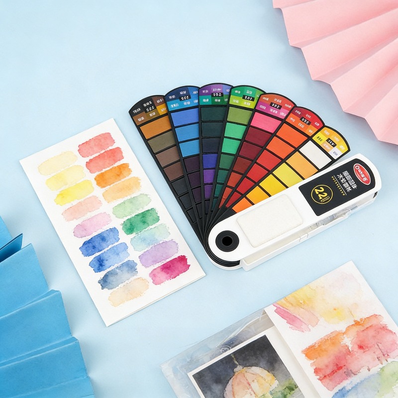Watercolor Paint Set Solid Pigment - Juego de Pinturas de Acuarela Sólidas